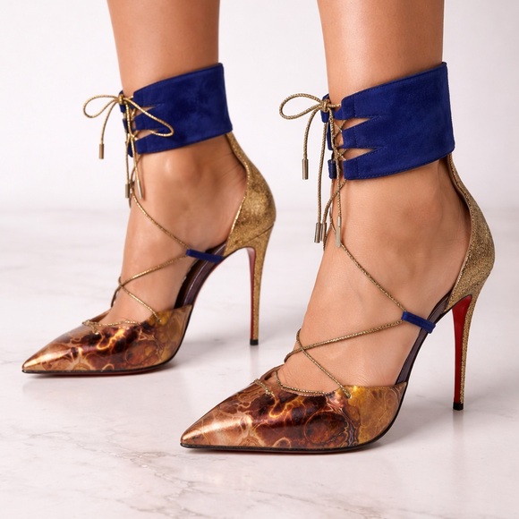 Christian Louboutin Shoes - Christian Louboutin Corsankle Lace Up Heels Womens Size EU 40